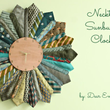 Necktie Sunburst Clock