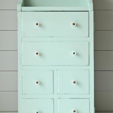 Simple Stenciled Sweet Mint Cabinet