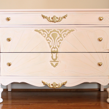 Blush and Gold Dresser Redo